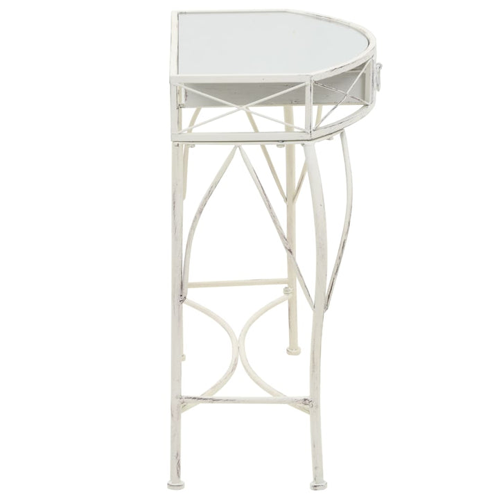 sidebord i fransk stil metal 82 x 39 x 76 cm hvid