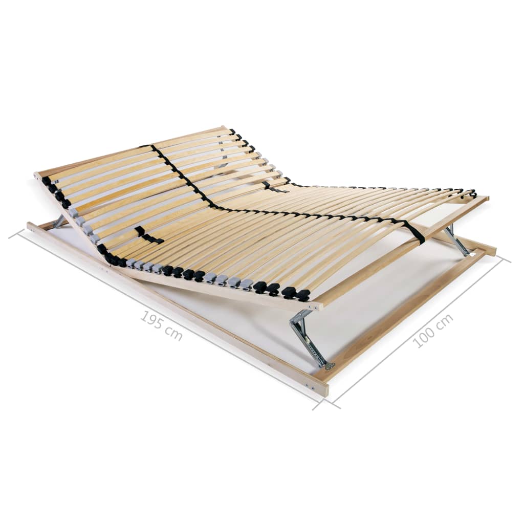 lamelbund til seng med 28 lameller 7 zoner 100 x 200 cm