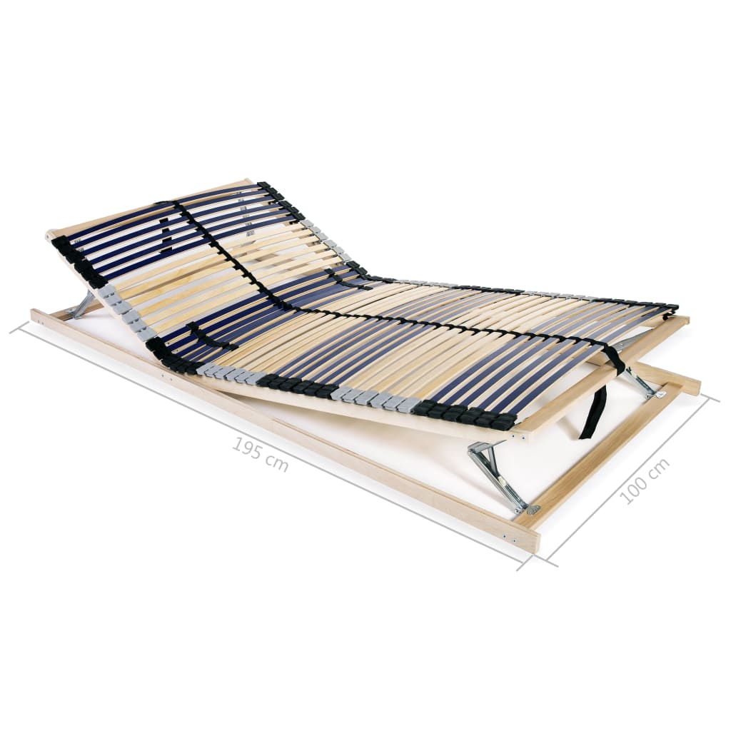 lamelbund til seng med 42 lameller 7 zoner 100 x 200 cm