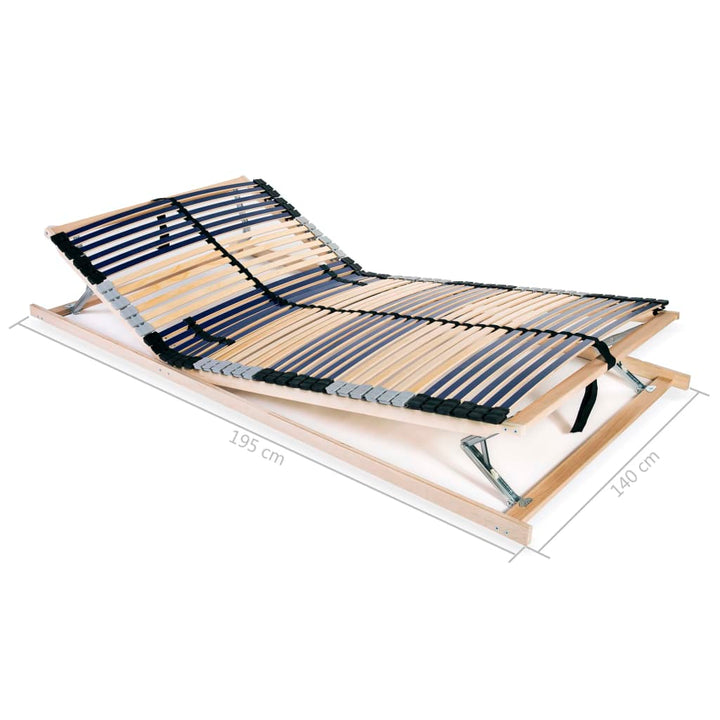 lamelbund til seng med 42 lameller 7 zoner 140 x 200 cm
