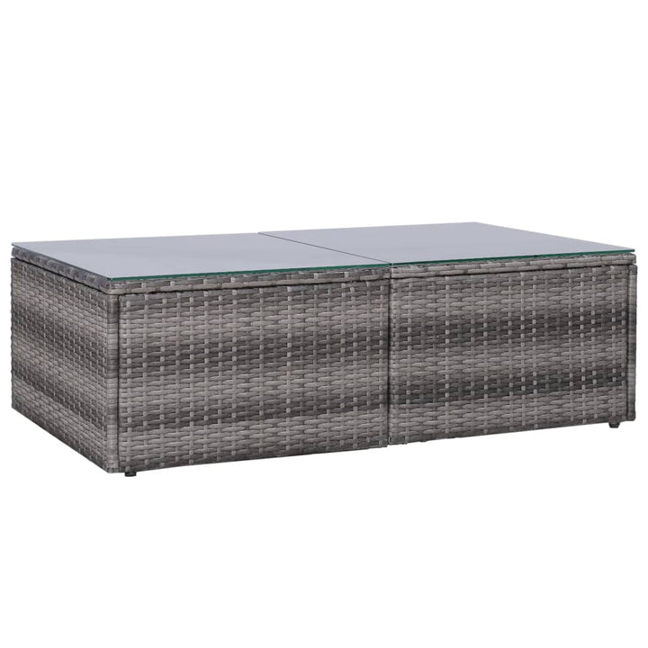 haveloungesæt 8 dele med hynder polyrattan grå