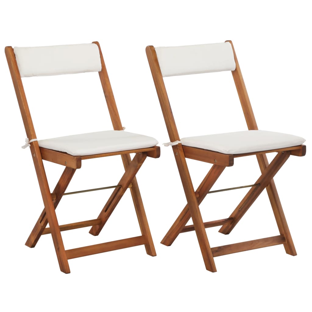 | Havemøbelsæt | 2 pcs Varm trætone Massivt Akacietræ & Polyester