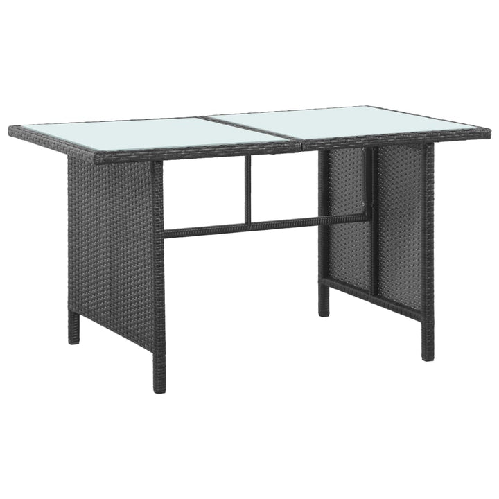 haveloungesæt 5 dele med hynder polyrattan sort