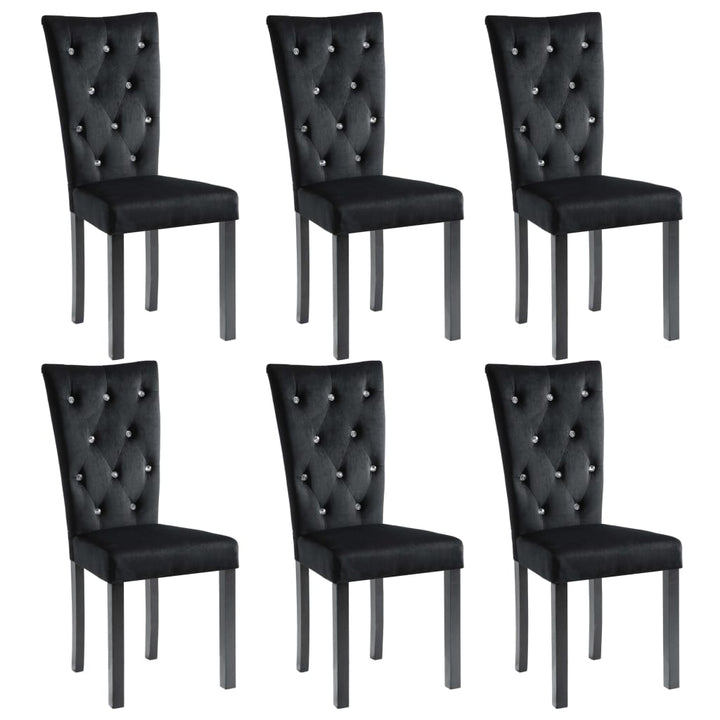 spisebordsstole 6 stk. velour sort