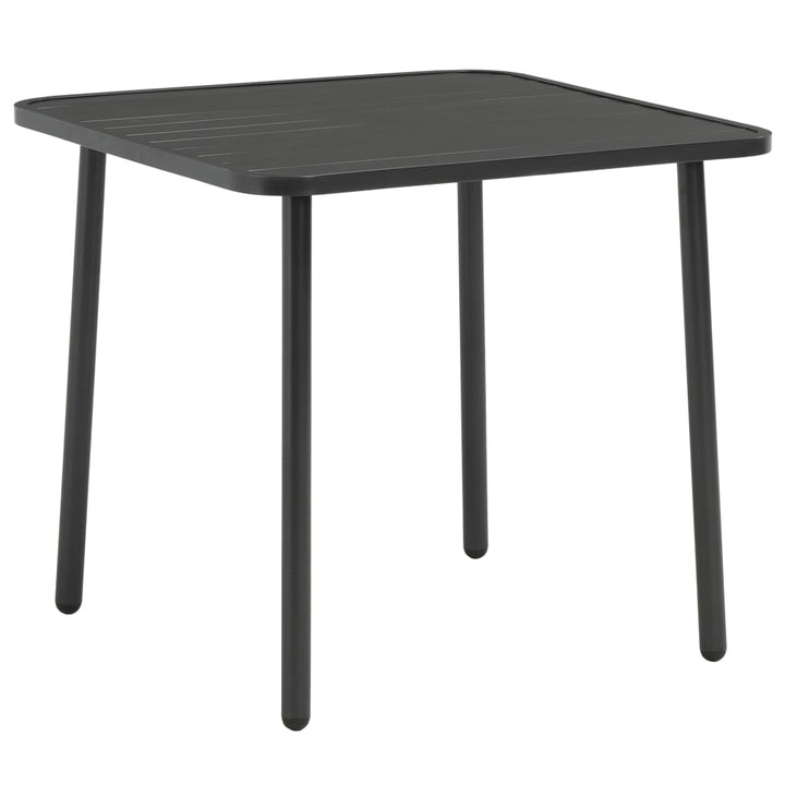 havebord 80 x 80 x 72 cm stål mørkegrå
