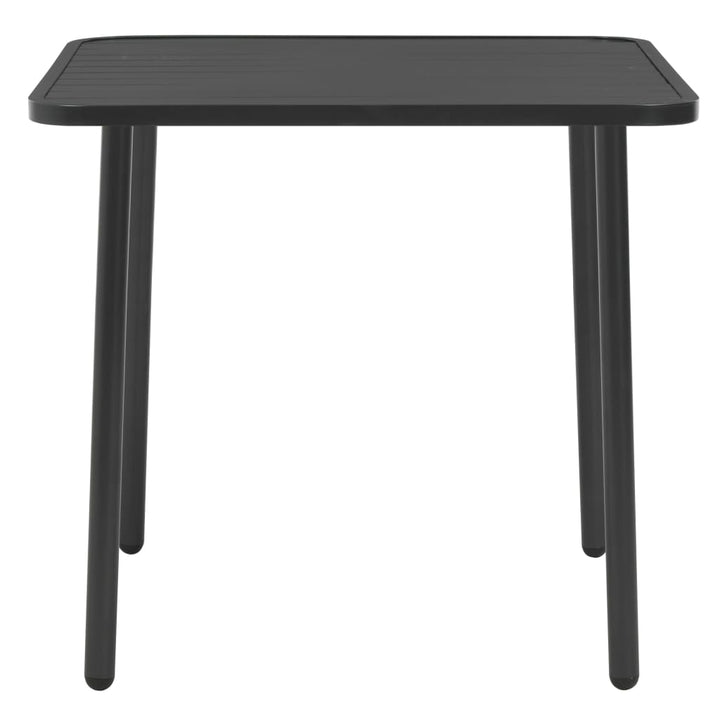havebord 80 x 80 x 72 cm stål mørkegrå