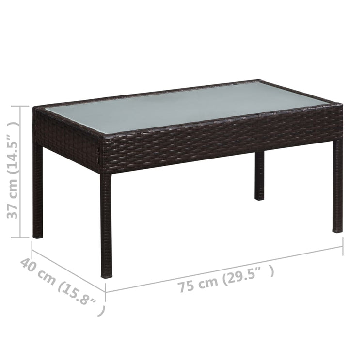 haveloungesæt 5 dele med hynder polyrattan sort
