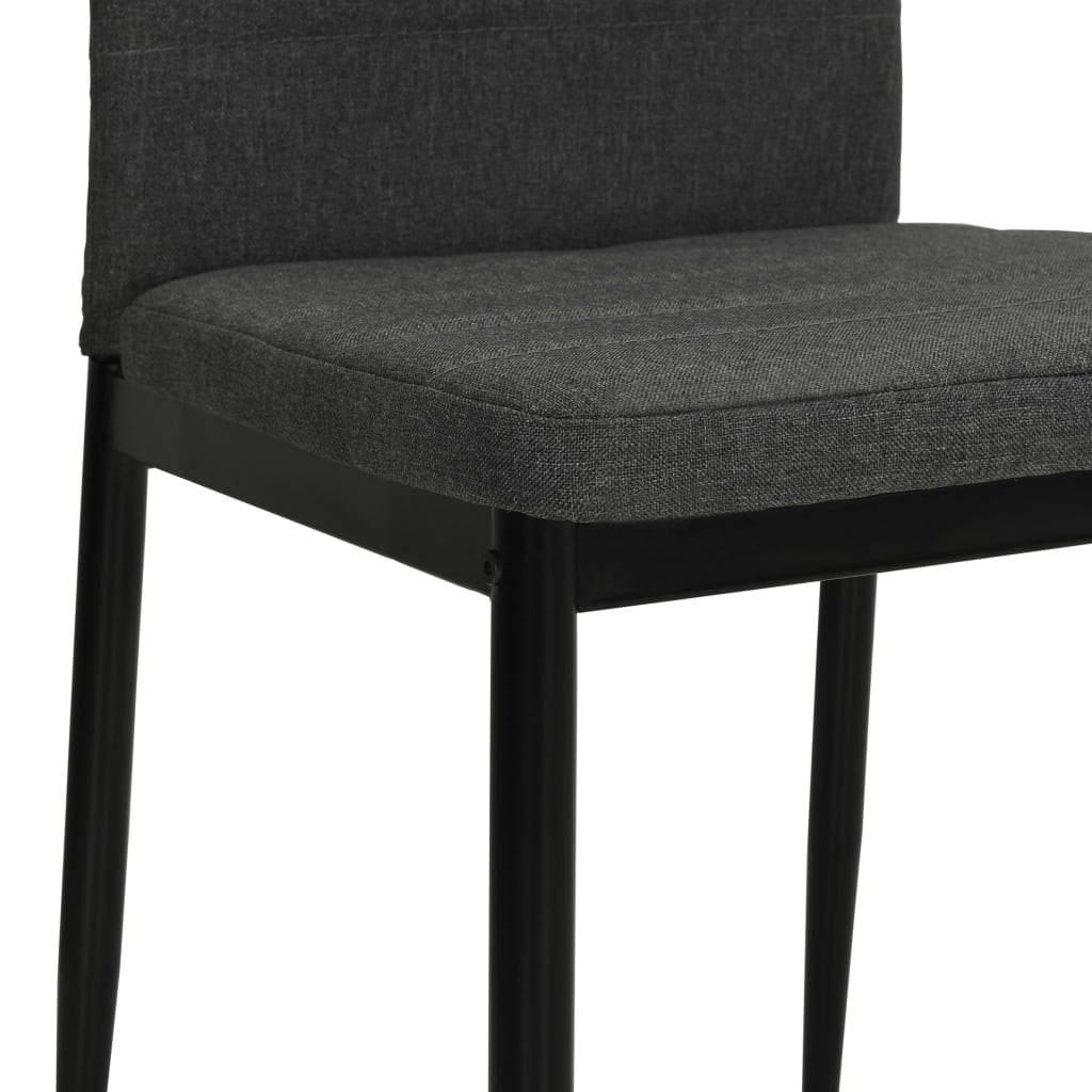 spisebordsstole 2 stk. stof mørkegrå
