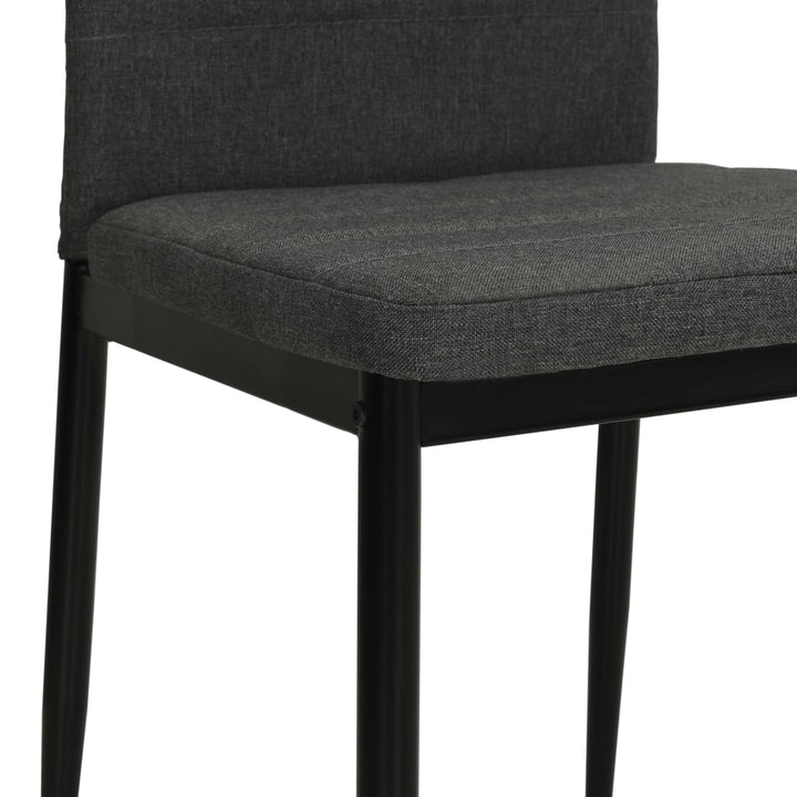 spisebordsstole 2 stk. stof mørkegrå