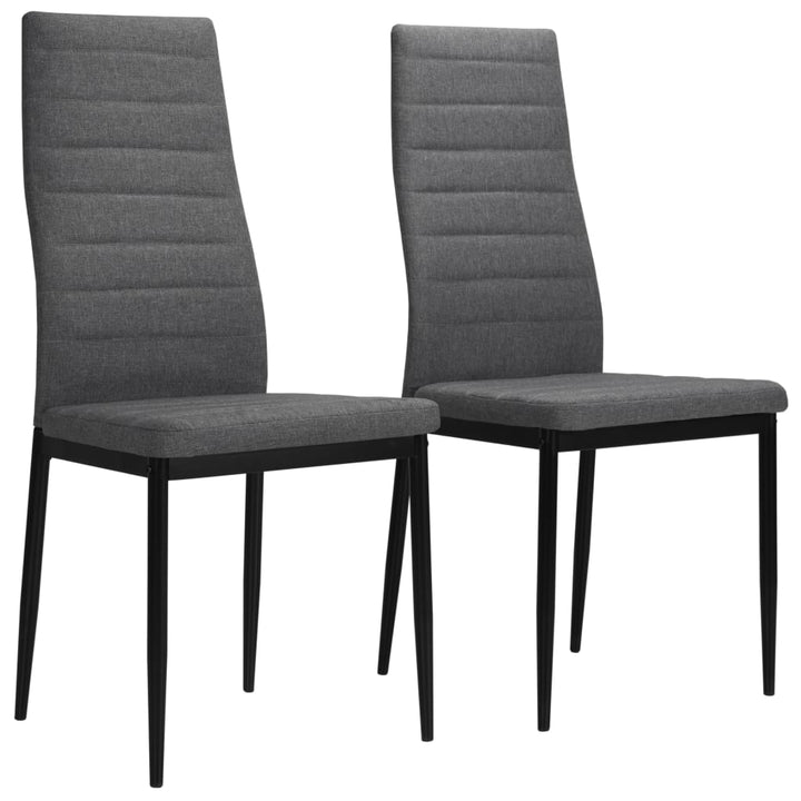 spisebordsstole 2 stk. stof lysegrå