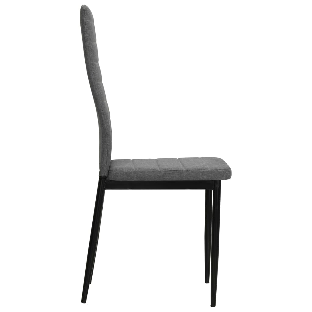 spisebordsstole 2 stk. stof lysegrå