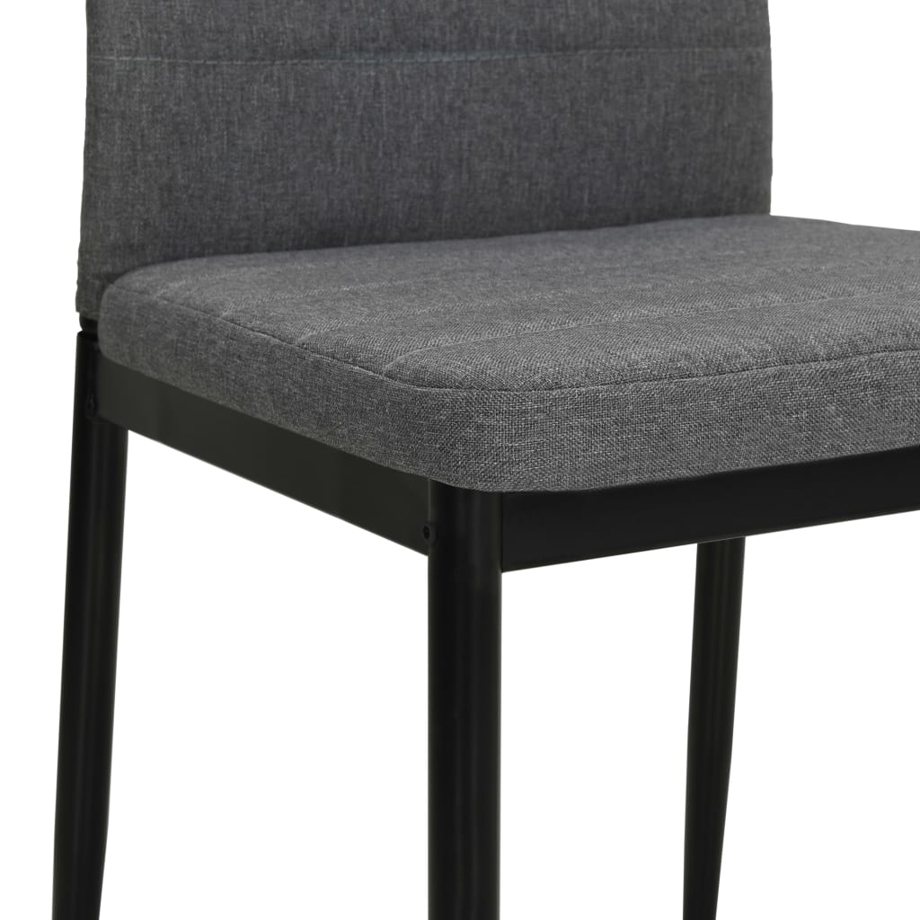 spisebordsstole 2 stk. stof lysegrå