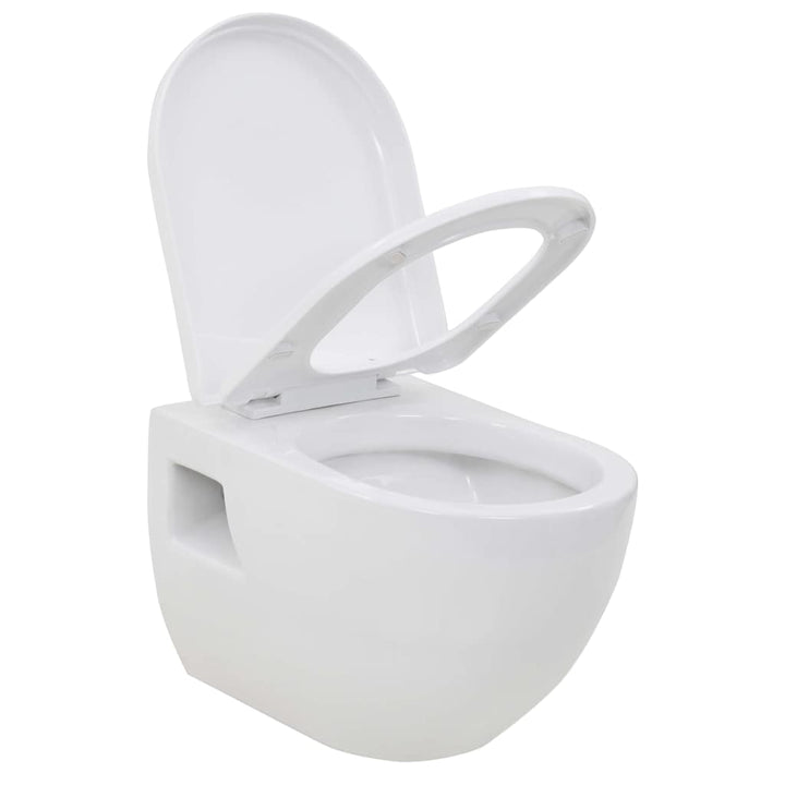væghængt toilet keramik hvid