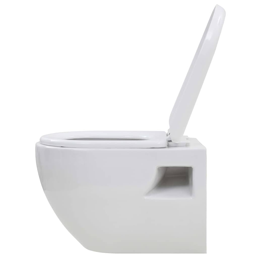 væghængt toilet keramik hvid