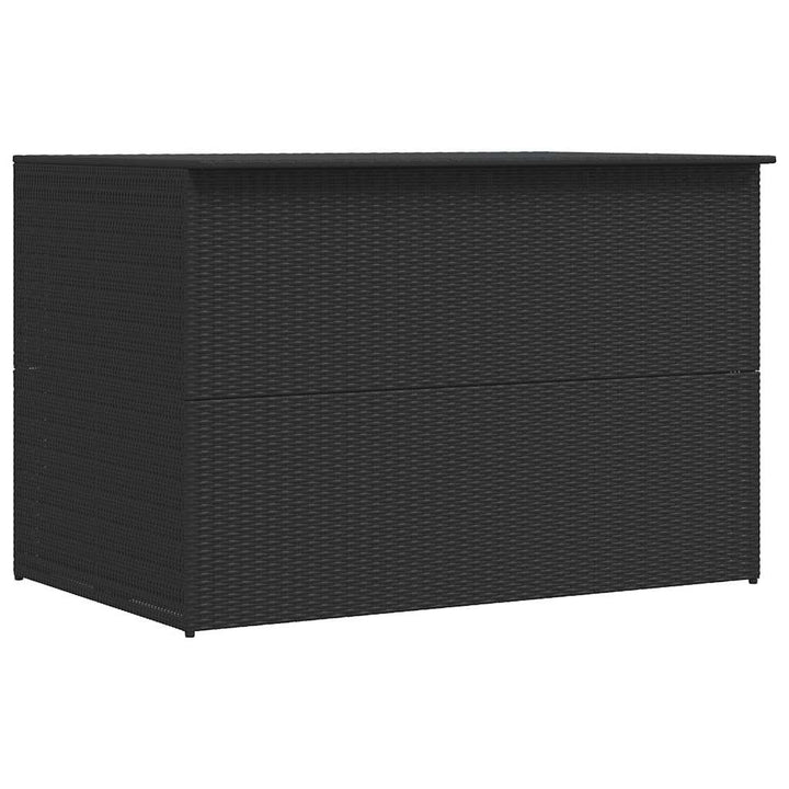 udendørs opbevaringskasse 150x100x100 cm polyrattan sort