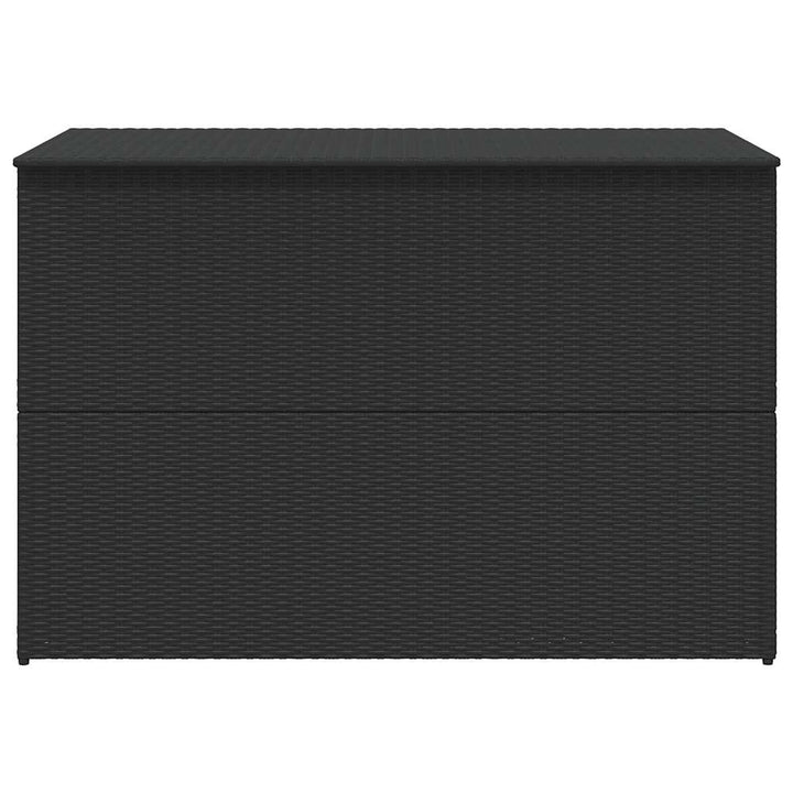 udendørs opbevaringskasse 150x100x100 cm polyrattan sort