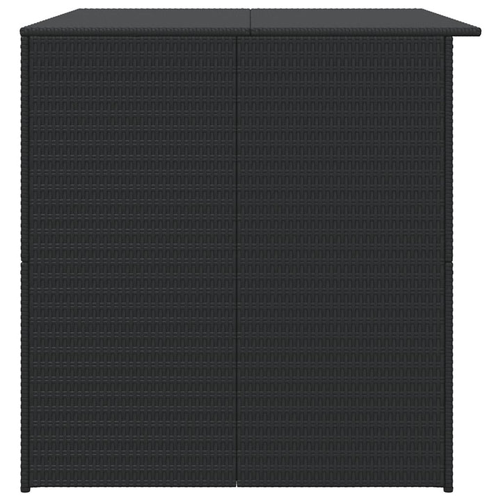 udendørs opbevaringskasse 150x100x100 cm polyrattan sort