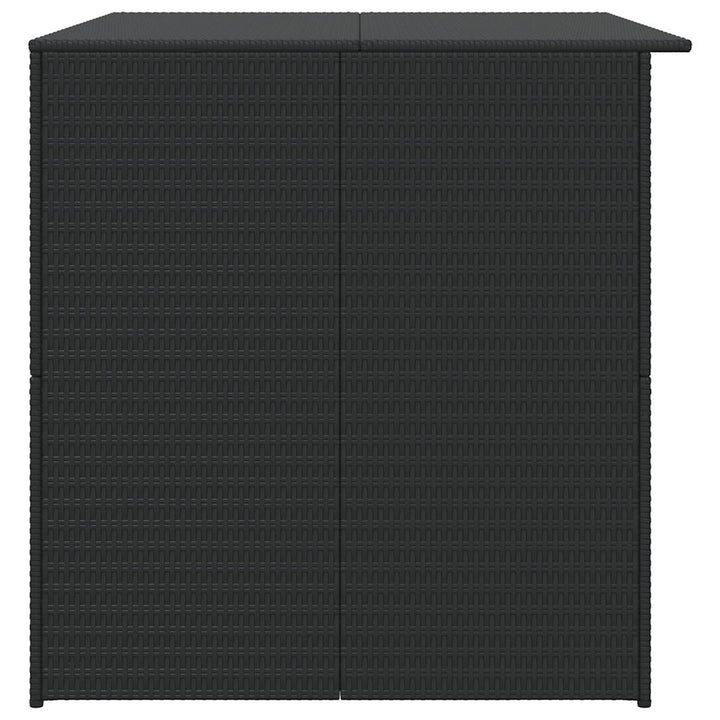 udendørs opbevaringskasse 150x100x100 cm polyrattan sort