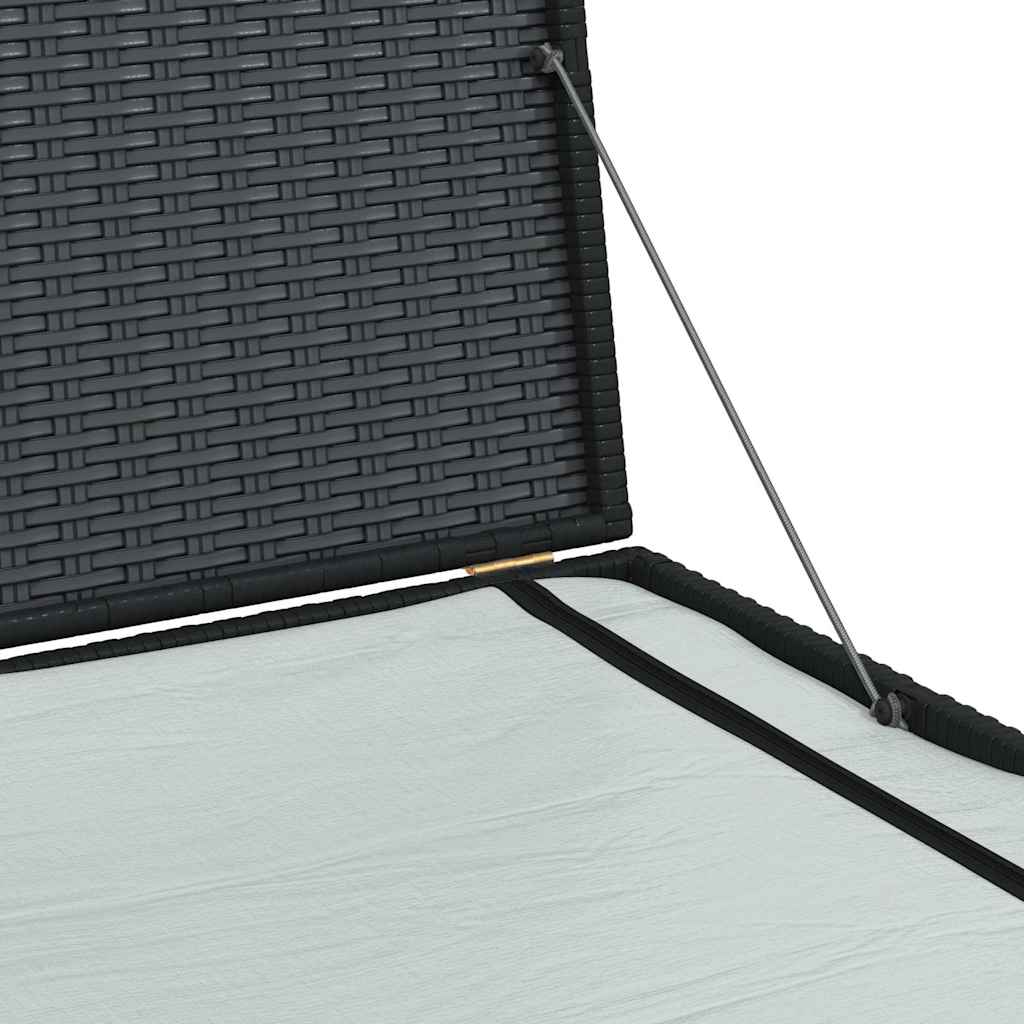 udendørs opbevaringskasse 150x100x100 cm polyrattan sort