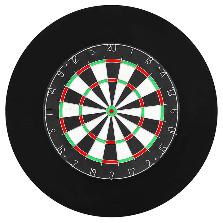 professionel dartskive i sisal med 6 dartpile og ramme