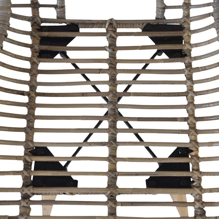 spisebordsstole 2 stk. naturligt rattan brun