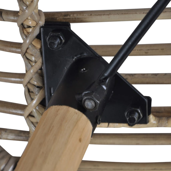 spisebordsstole 2 stk. naturligt rattan brun