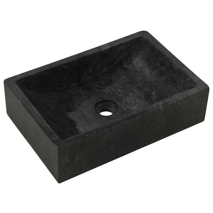 håndvask 45x30x12 cm marmor sort højglans