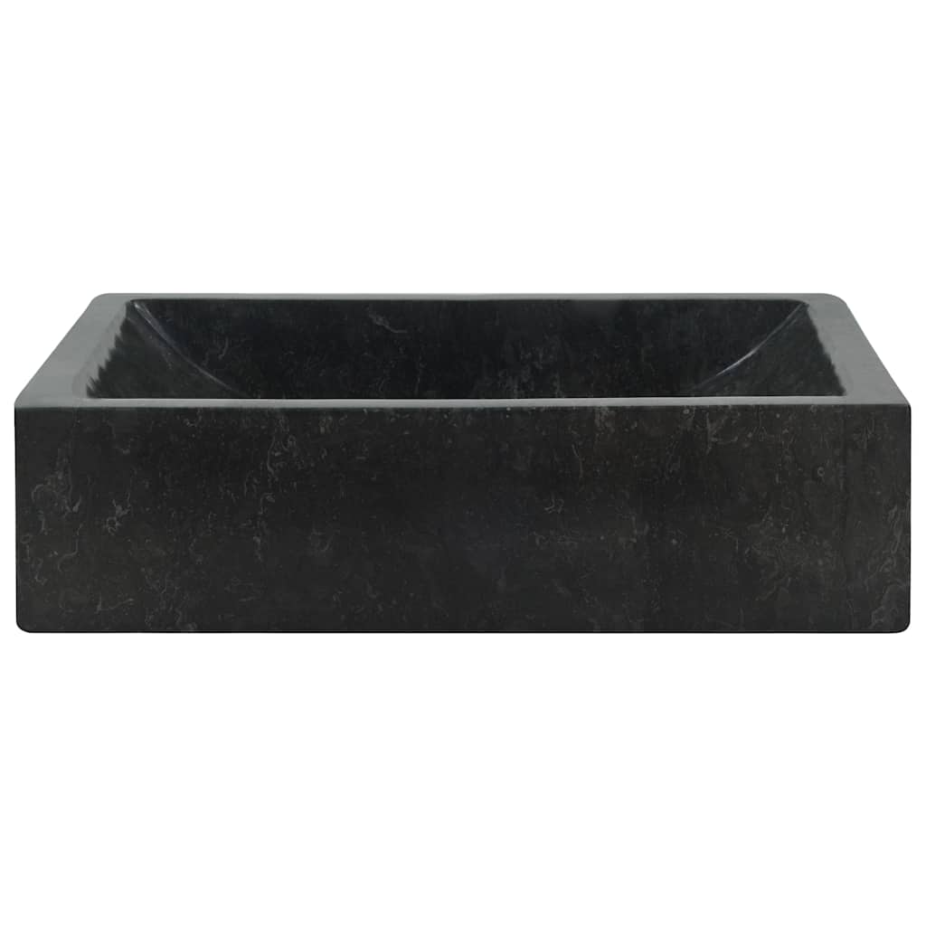 håndvask 45x30x12 cm marmor sort højglans
