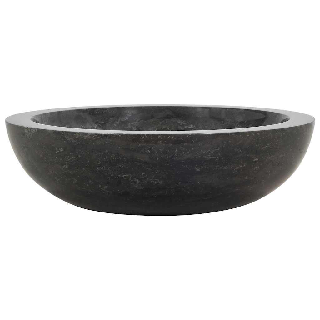 håndvask 40 x 12 cm marmor sort