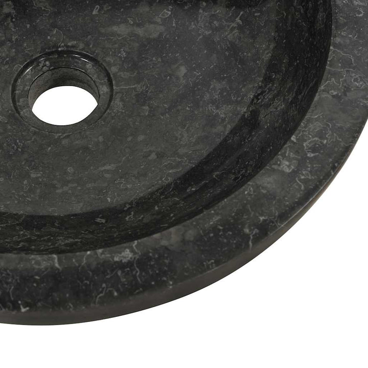 håndvask 40 x 12 cm marmor sort