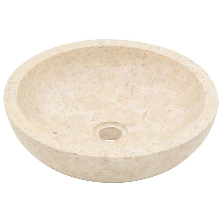 håndvask 40 x 12 cm marmor cremefarvet
