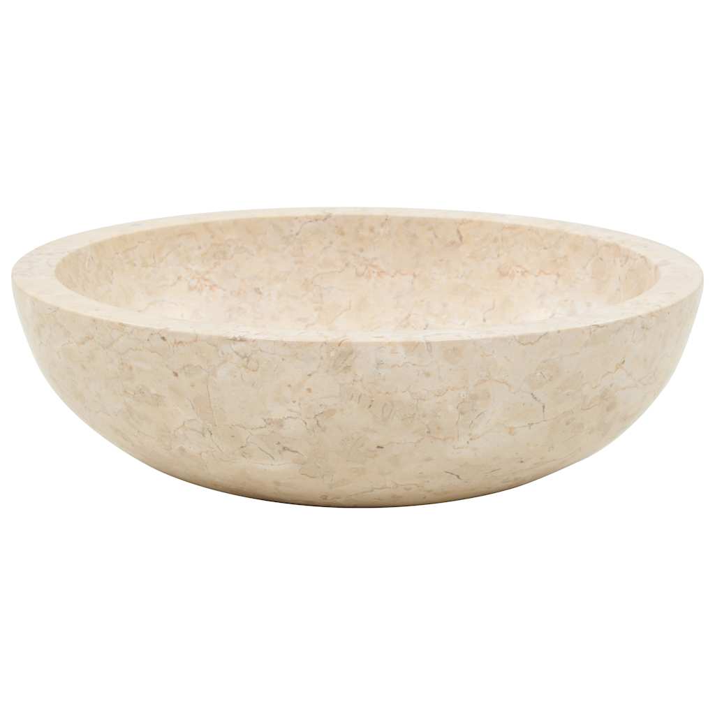 håndvask 40 x 12 cm marmor cremefarvet