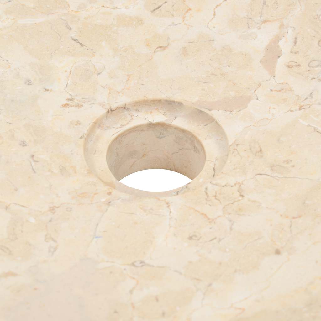 håndvask 40 x 12 cm marmor cremefarvet