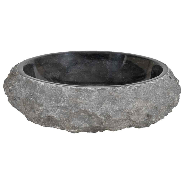 håndvask 40 x 12 cm marmor sort