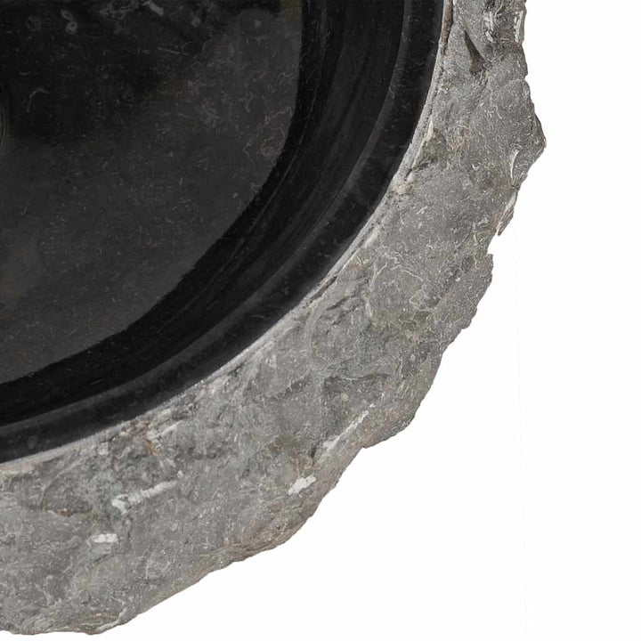 håndvask 40 x 12 cm marmor sort