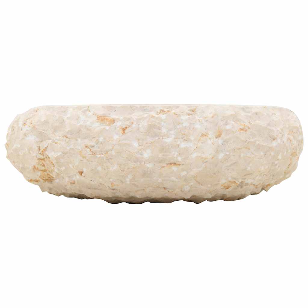 håndvask 40x12 cm marmor cremefarvet