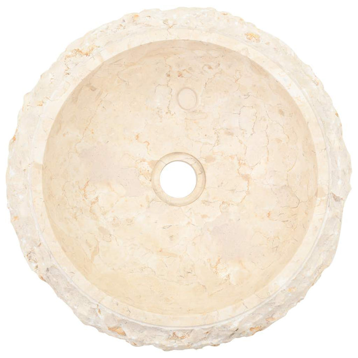 håndvask 40x12 cm marmor cremefarvet
