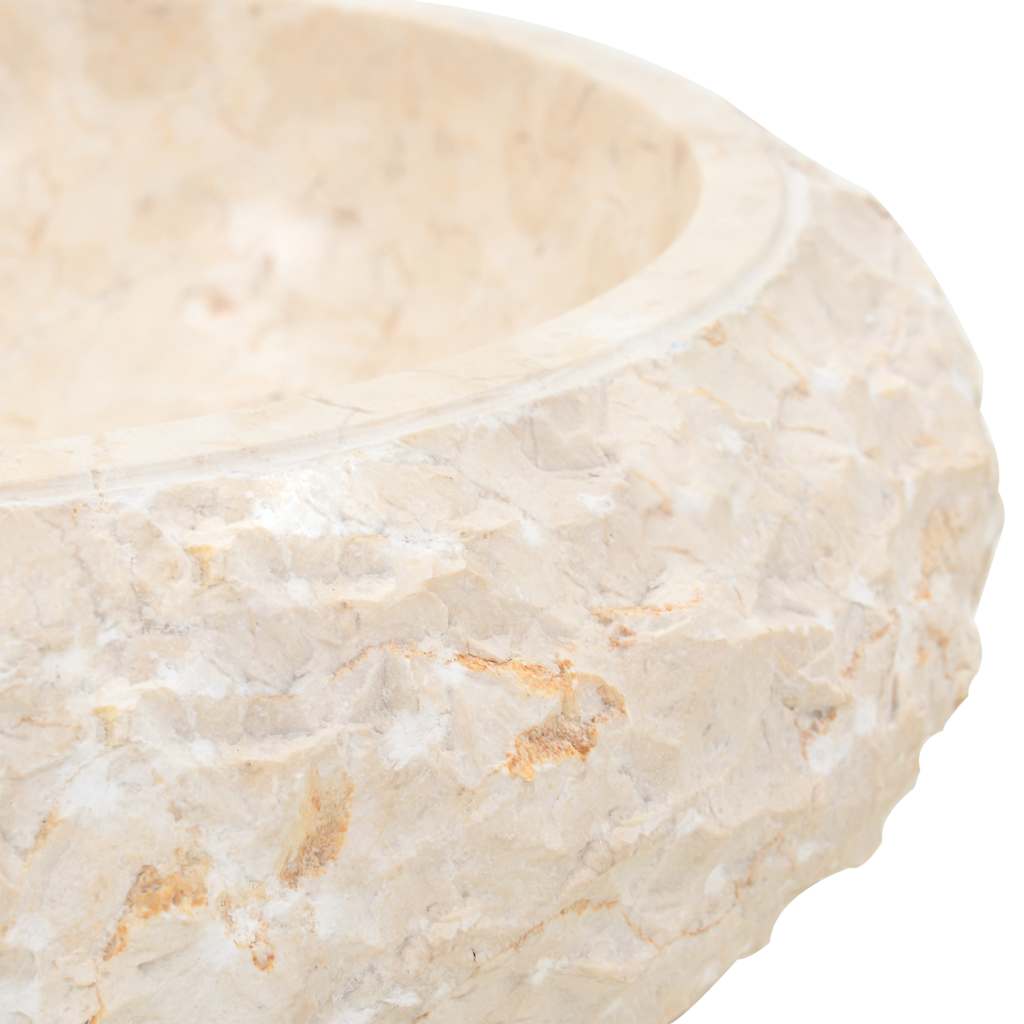 håndvask 40x12 cm marmor cremefarvet