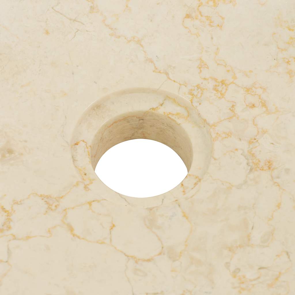 håndvask 40x12 cm marmor cremefarvet