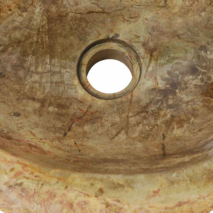 håndvask 45 x 35 x 15 cm fossilsten cremefarvet