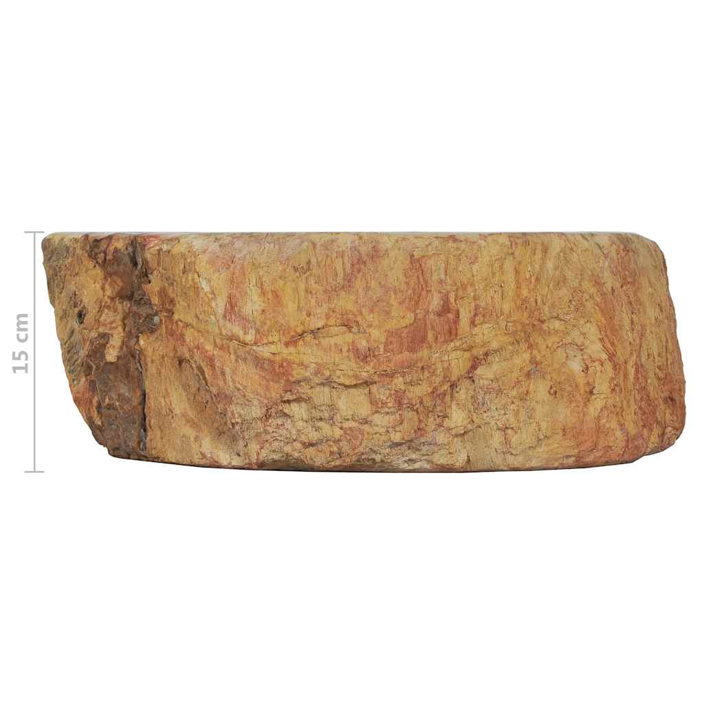 håndvask 45 x 35 x 15 cm fossilsten cremefarvet
