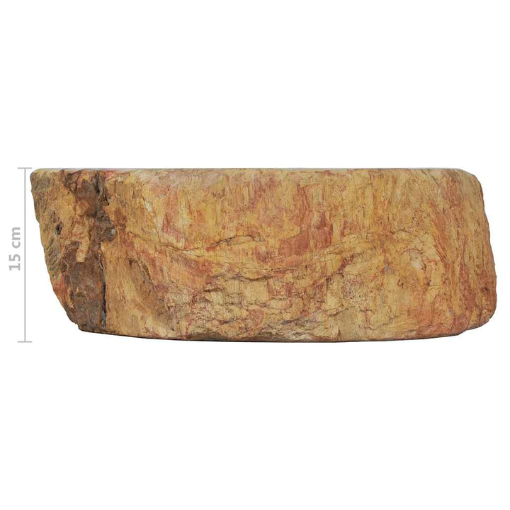håndvask 45 x 35 x 15 cm fossilsten cremefarvet