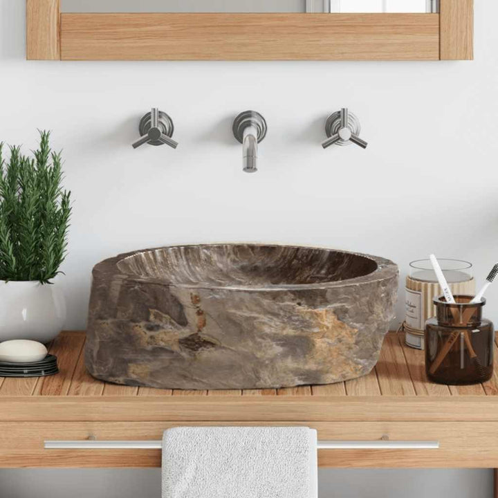håndvask 45 x 35 x 15 cm fossilsten cremefarvet