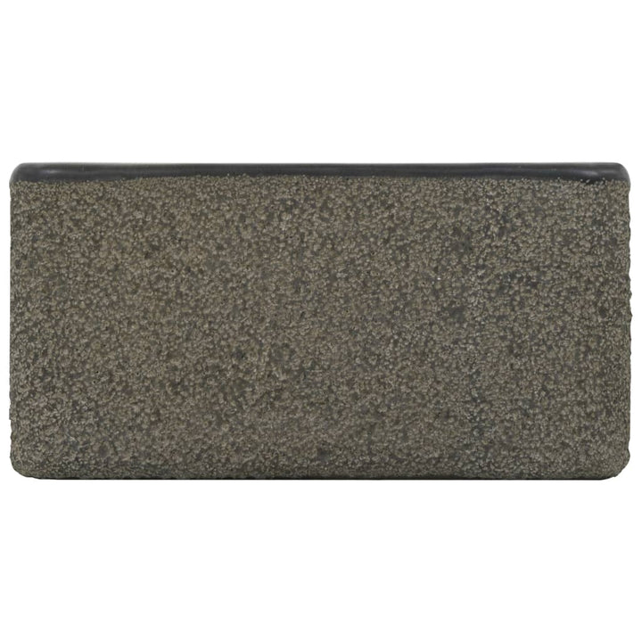 håndvask 30x30x15 cm flodsten sort