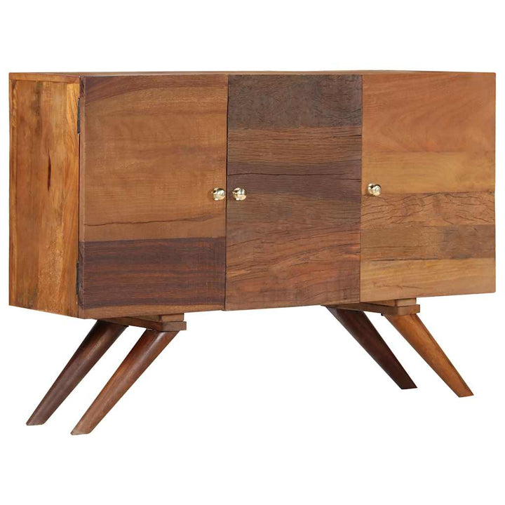 skænk 110x30x75 cm massivt genbrugstræ brun