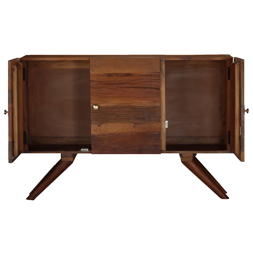 skænk 110x30x75 cm massivt genbrugstræ brun
