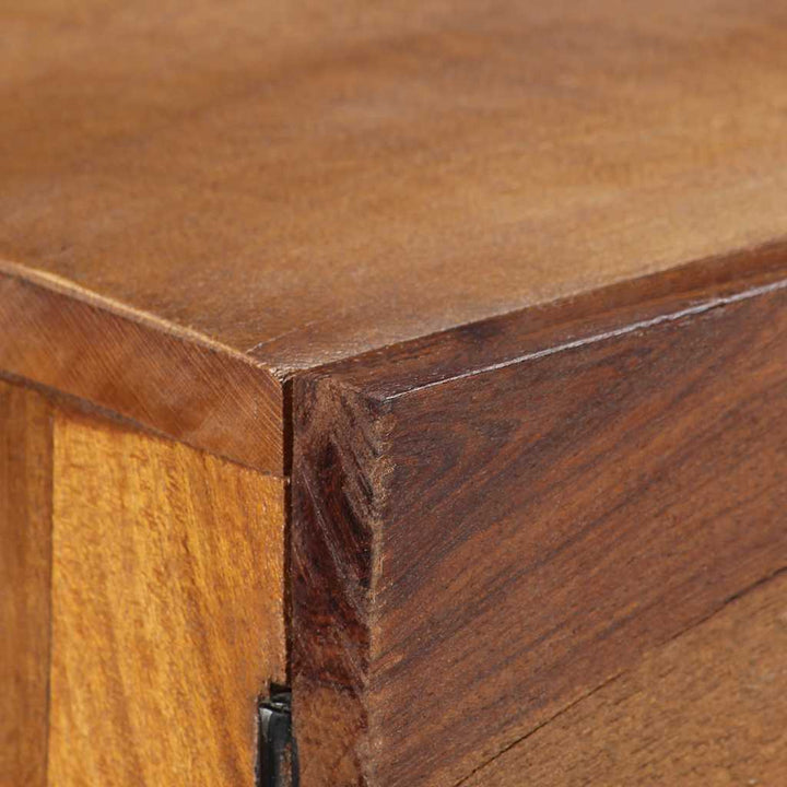 skænk 110x30x75 cm massivt genbrugstræ brun