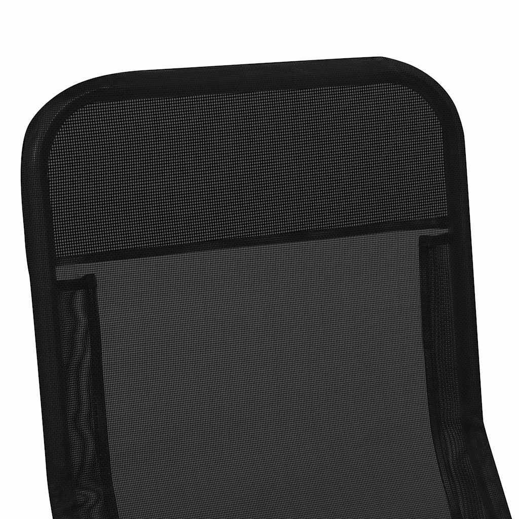 foldbare liggestole 2 stk. textilene sort