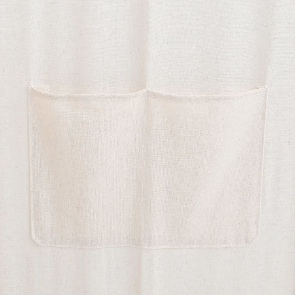 5-panels rumdeler 200 x 170 x 4 cm stof cremefarvet
