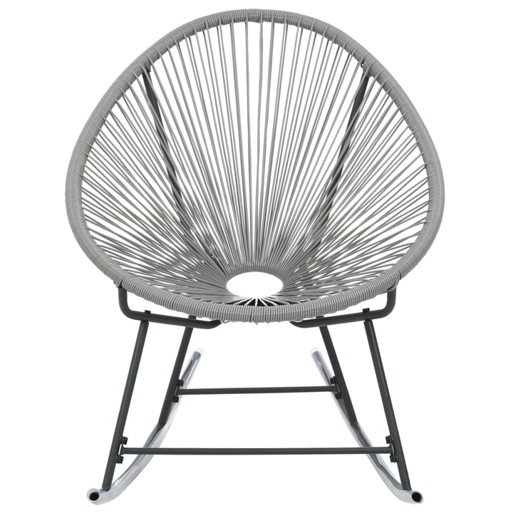 udendørs gyngestol polyrattan grå